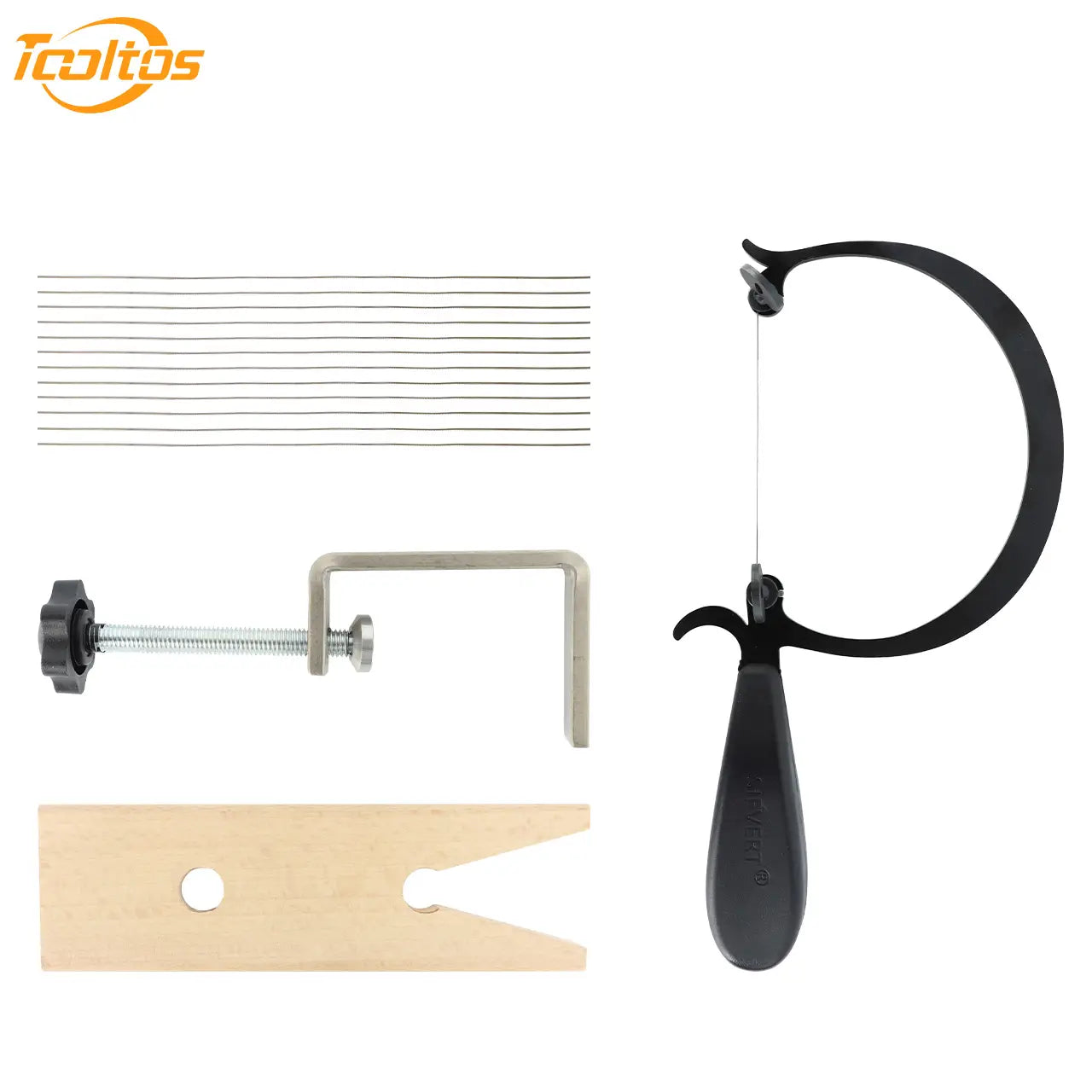 Tooltos Jeweler's Saw Kit with Frame 12 Blades and Bench Clamp Complete Set