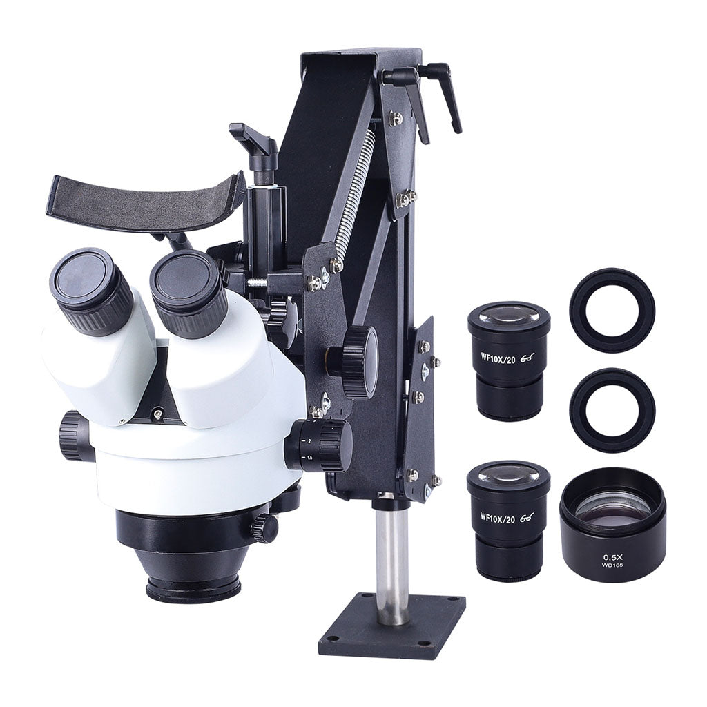 Binocular Stereo Microscope 7X-45X - Spring Stand Jewelry Tool ...