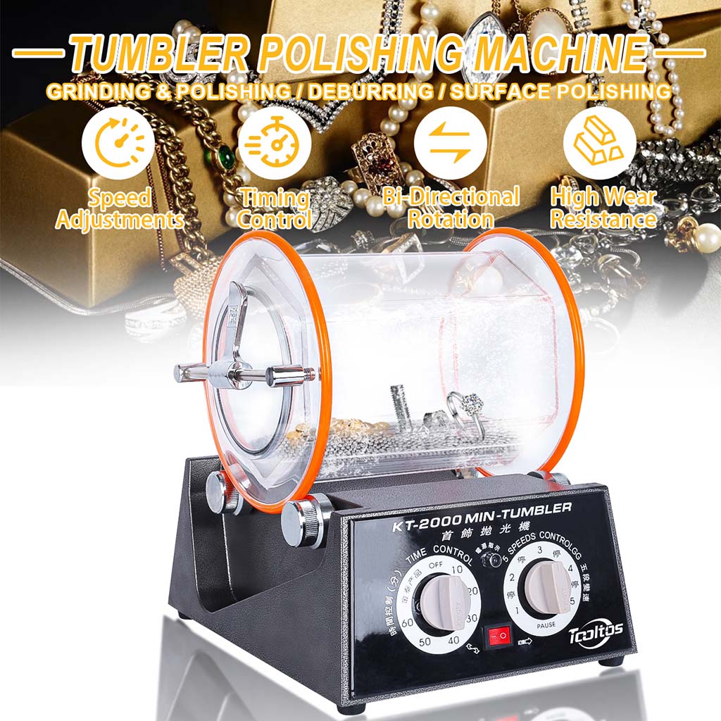 Tooltos KT-2000 Rotary Tumbler | Professional Jewelry Polishing 5kg ...