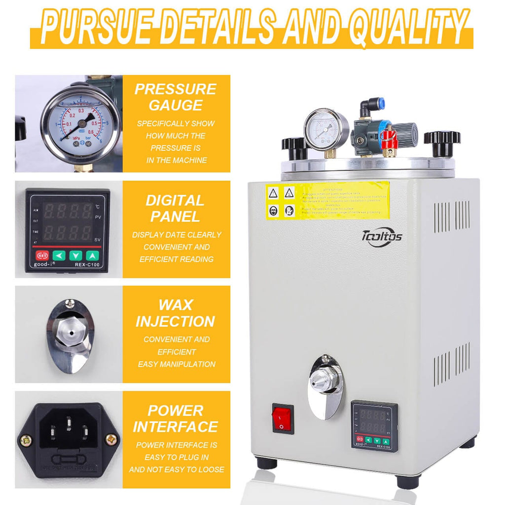 Tooltos Manual Increase Of Air Pressure Digital Control Wax Injection ...