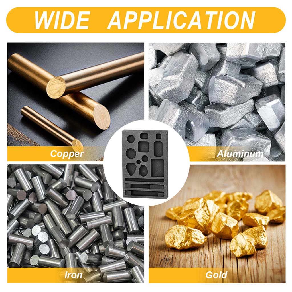 Tooltos Jewelry Tools Tooltos Porous Shaped Graphite Ingot Molds for Gold Silver Metal Melting and Casting Accessories