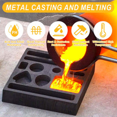 Tooltos Jewelry Tools Tooltos Porous Shaped Graphite Ingot Molds for Gold Silver Metal Melting and Casting Accessories