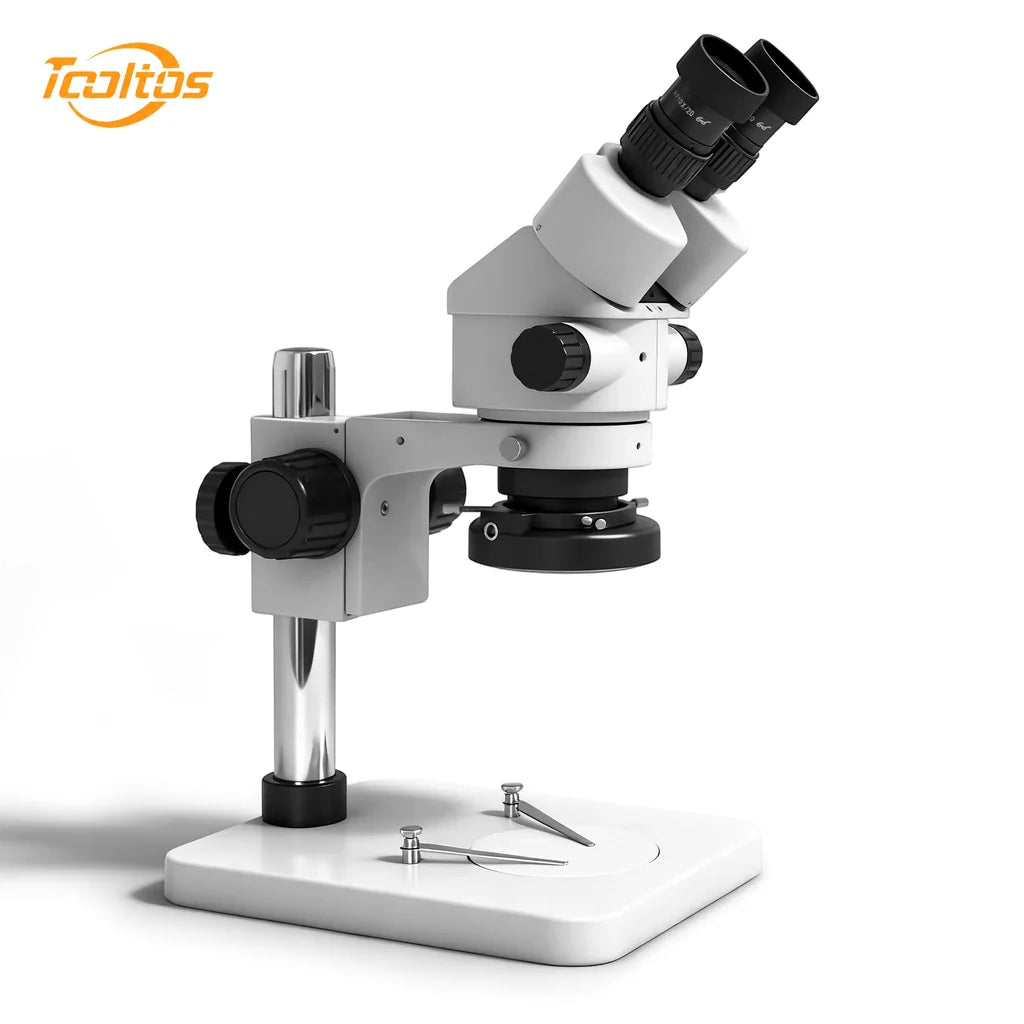 Tooltos Stereo Microscope for Jewelry Inspection 7X-45X Magnification WF10X Eyepiece