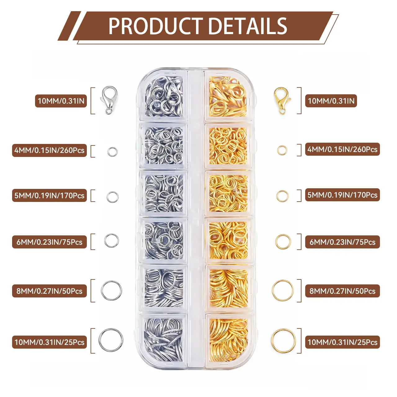 14PCS Jewelry Making Kit | Bead Spinner Bracelet Sizer Beading