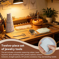 Metal Bead Scoop Shovel and Dual-Head Spatula for Seed Bead Transfer