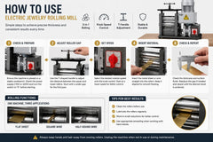 Tooltos Tooltos 3-in-1 Electric Jewelry Rolling Mill Machine | 370W / 750W