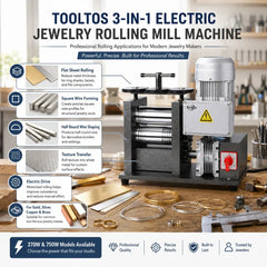 Tooltos Tooltos 3-in-1 Electric Jewelry Rolling Mill Machine | 370W / 750W