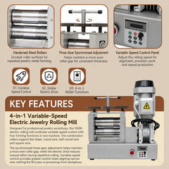Tooltos Tooltos 4-in-1 Variable Speed Electric Jewelry Rolling Mill | 550W