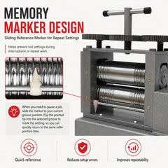 Tooltos Tooltos 550W Variable Speed Electric Jewelry Rolling Mill