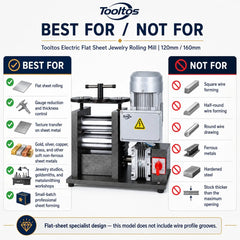 Tooltos Tooltos Electric Flat Sheet Jewelry Rolling Mill | 120mm / 160mm